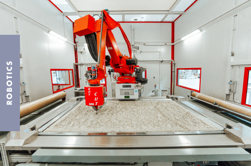 State-of-the-art robotics help create our industry-leading quartz slabs